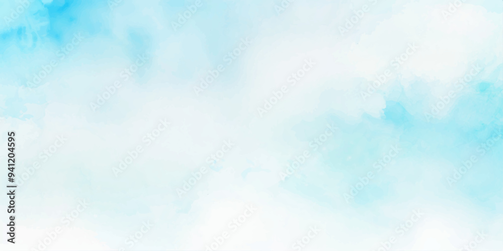 Abstract Sky blue Aquarelle paint paper textured canvas element, hand drawn watercolor illustration, painting soft blue textured on wet white paper, Light sky blue brush painted watercolor background. Abstract Sky blue Aquarelle paint paper textured canvas element, hand drawn watercolor illustration, painting soft blue textured on wet white paper, Light sky blue brush painted watercolor background.
