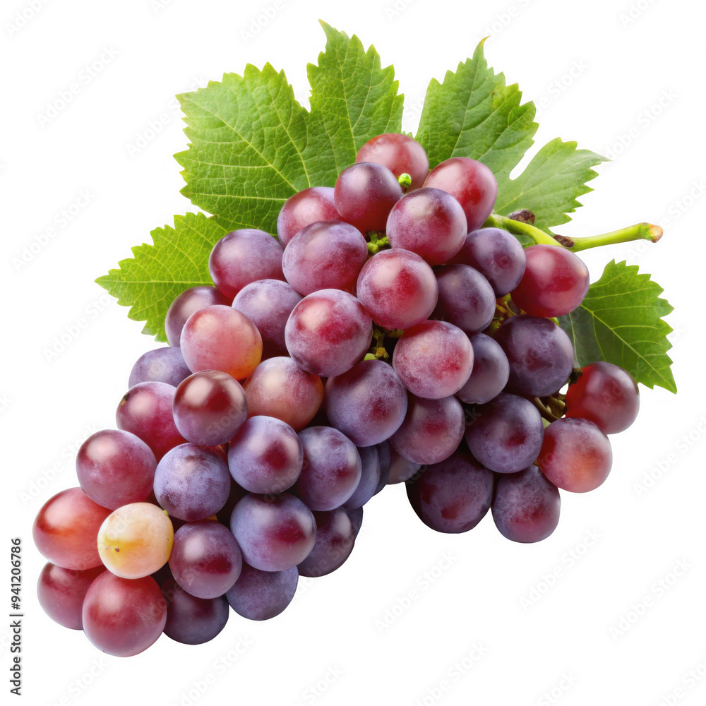 Fototapeta premium A bunch of grapes lying on a transparent background