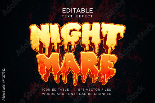 nightmare editable text effect