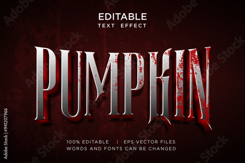 halloween pumpkin editable text effect