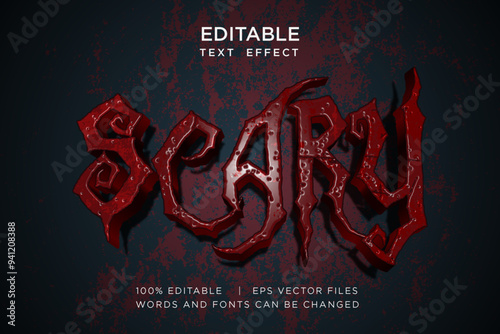 scary halloween editable text effect