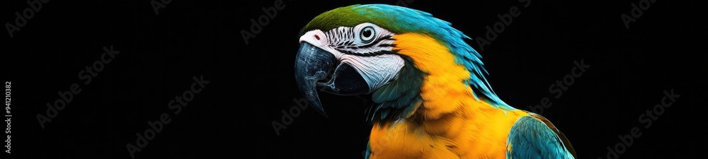 Majestic Parrot on a Black Background Majestic Parrot on a Black Background