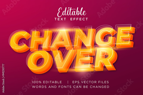 Editable Modern 3D Text Effect Template for Banner, Sale, and Event Promotion Design