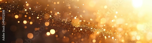 A shimmering backdrop of golden particles creates a magical atmosphere, perfect for celebrations or artistic projects.