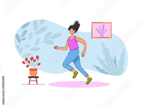 Woman Doing Yoga Exercises