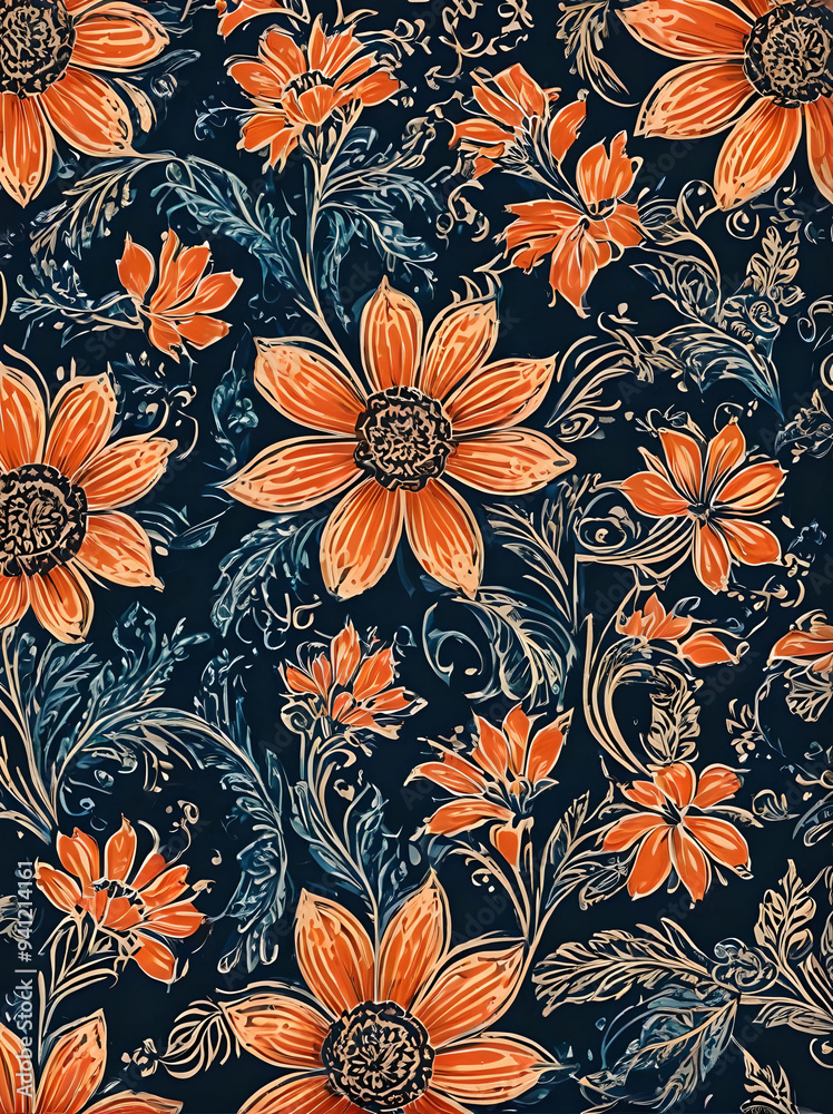 seamless pattern with flowers seamless pattern with flowers