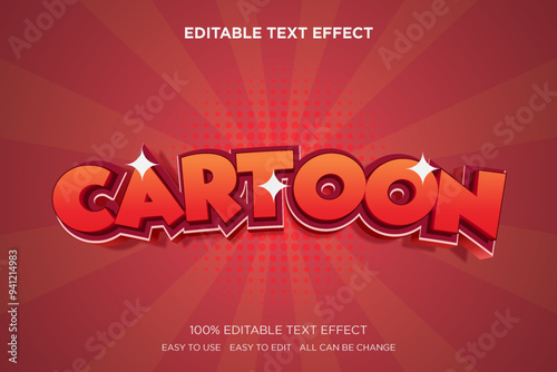 cartoon character editable text effect