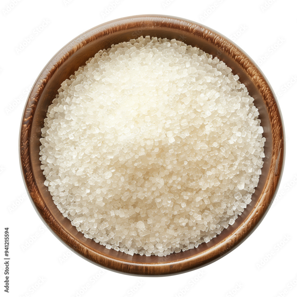 Bowl of white sugar isolated on white background Bowl of white sugar isolated on white background