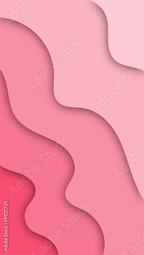Abstract paper cut shape wave background