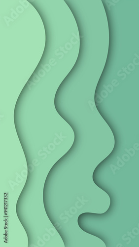 Abstract paper cut shape wave background
