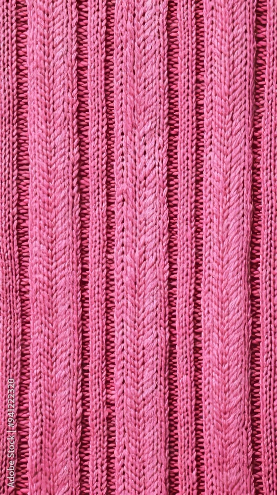 Pink knit fabric with a striped pattern Pink knit fabric with a striped pattern