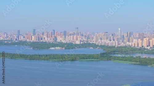 Summer scenery of Wuhan East Lake Scenic Area photo