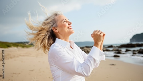Senior woman with and activ...