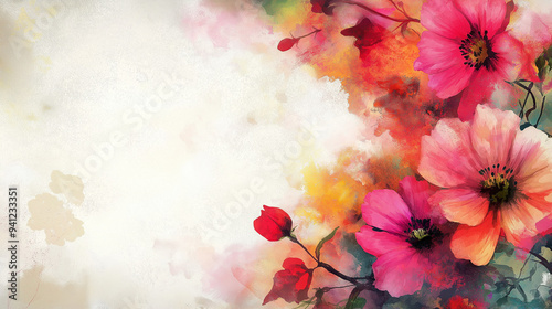 watercolor floral background
