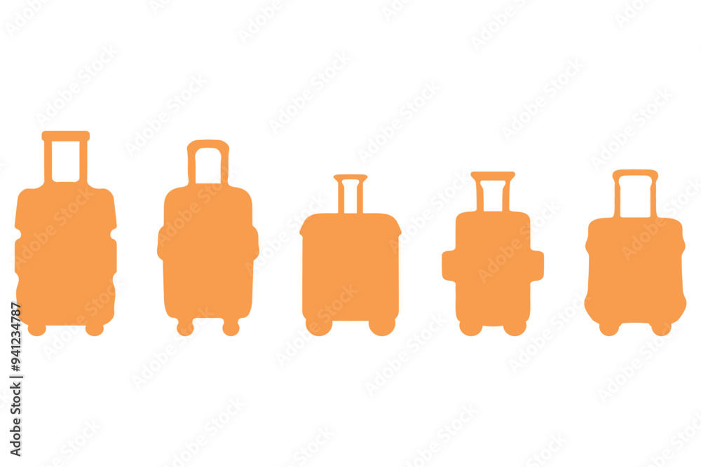 Obraz premium Simple travel suitcase illustration. Fashion design