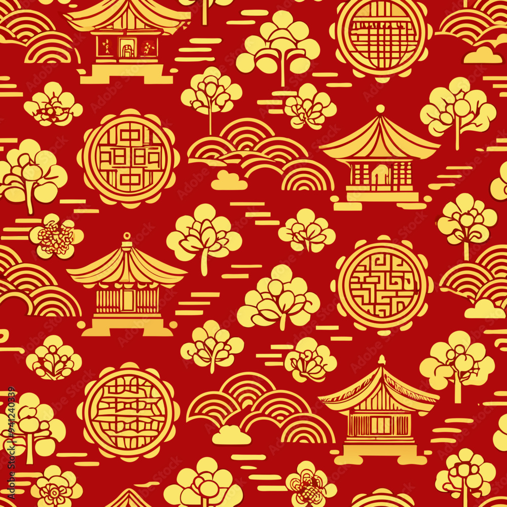 Fototapeta premium chinese new background