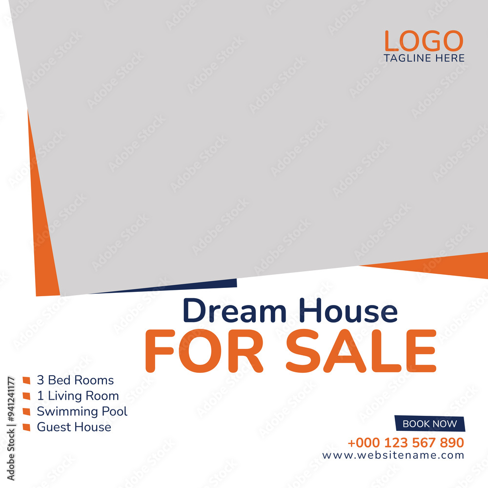 Obraz premium dream home social media post design template is up for sale.