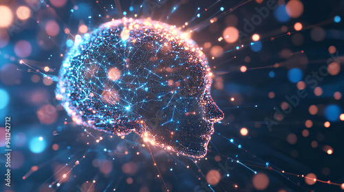 Digital Brain Artificial intelligence AI machine learning Business Technology Internet Network Concept