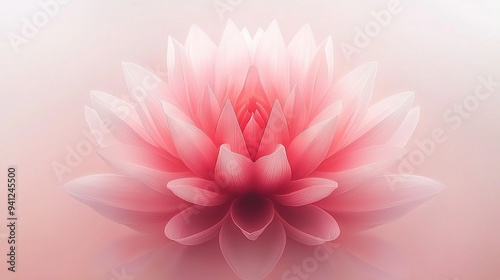  A high-resolution image of a pink flower in focus, against a solid pink background The center of the flower has been sharpened for clarity