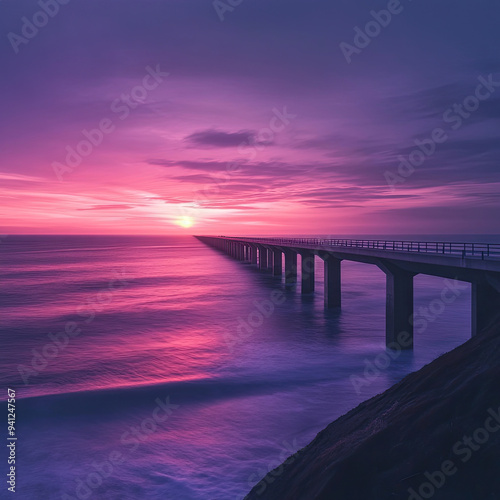 Wallpaper Mural Stunning Ocean Sunset with Vibrant Colors Torontodigital.ca