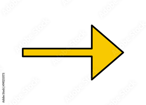 Single arrow icon. Vector black right arrow icon.