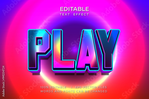 Editable Modern 3D Text Effect Template for Banner, Sale, and Event Promotion Design