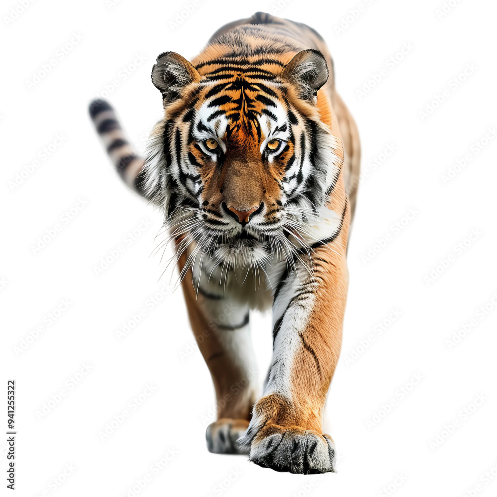 Naklejka premium tiger isolated on white background