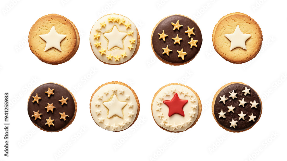 set of cookies on isolated on white set of cookies on isolated on white