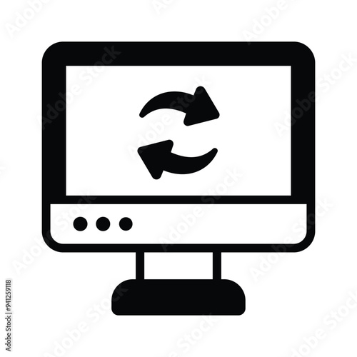 Get this amazing icon of system update, ready to use vector