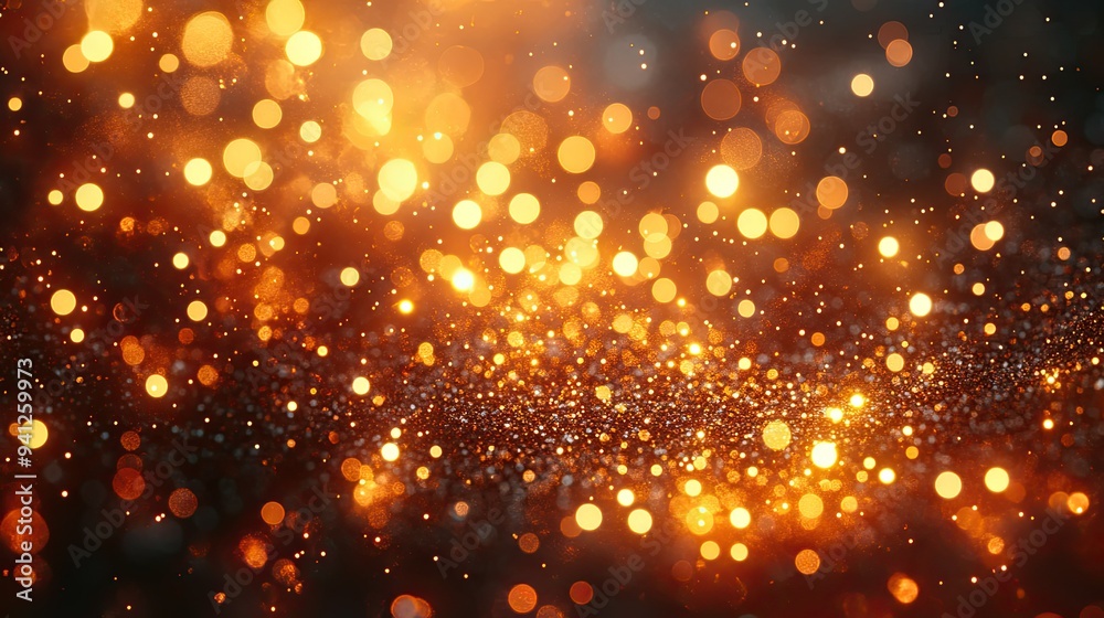 Naklejka premium Twinkling fairy lights forming a magical background