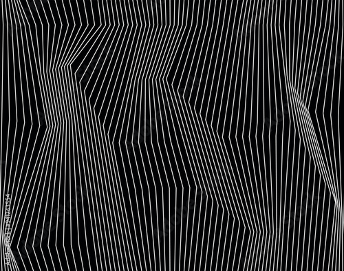 Abstract geometric pattern with stripes, lines. Seamless vector background. White and black ornament. Simple lattice graphic design.