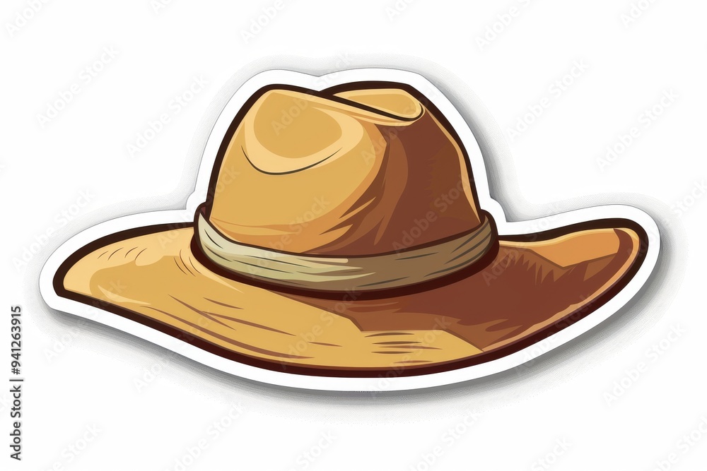 Wide-brimmed straw hat Wide-brimmed straw hat