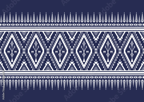 Geometric ethnic pattern, tribal, Thai style, pattern for fabric print. beautiful geometric ethnic pattern ,tribal, Native American pattern for textile ,silk,wallpaper , Thai style fabric print 