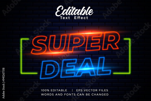Editable Modern 3D Text Effect Template for Banner, Sale, and Event Promotion Design