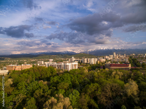 Almaty Zenkov Cathedral Aerial View photo