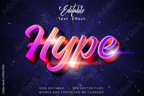 Editable Modern 3D Text Effect Template for Banner, Sale, and Event Promotion Design