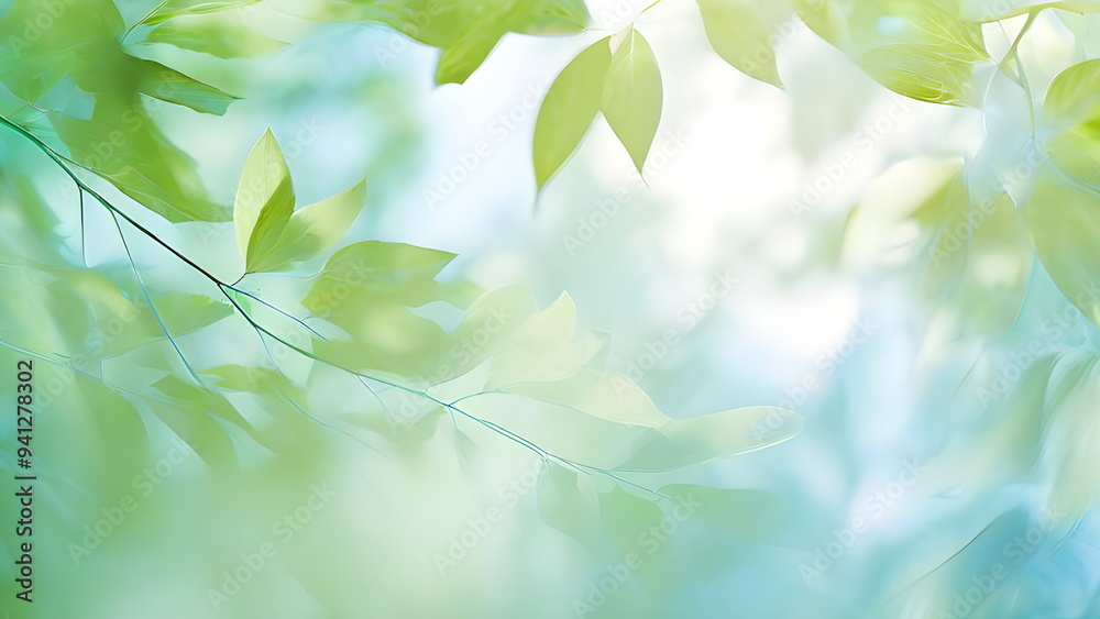 Obraz premium breeze through green leaves