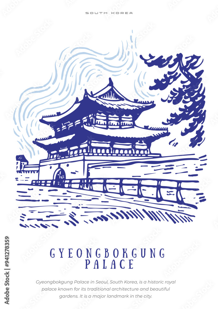 Fototapeta premium The poster is minimalistic with an interesting bright design, vector format