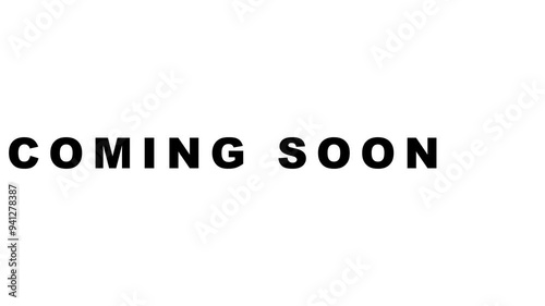 Coming Soon Typewrite Text Effect 4k Motion Graphics Video Footage with Alpha Channel