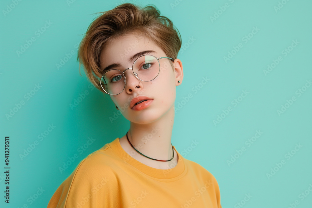 young beautiful aesthetic model pastel colour style young beautiful aesthetic model pastel colour style
