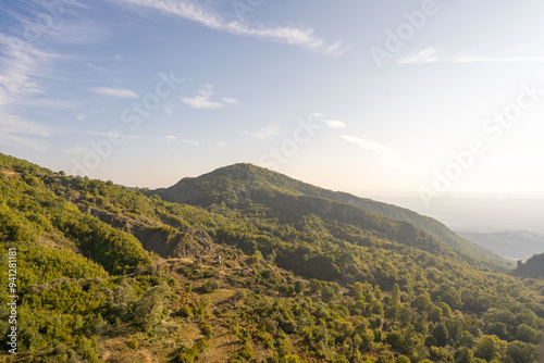 Beautiful mountains with gentle hills in Albania