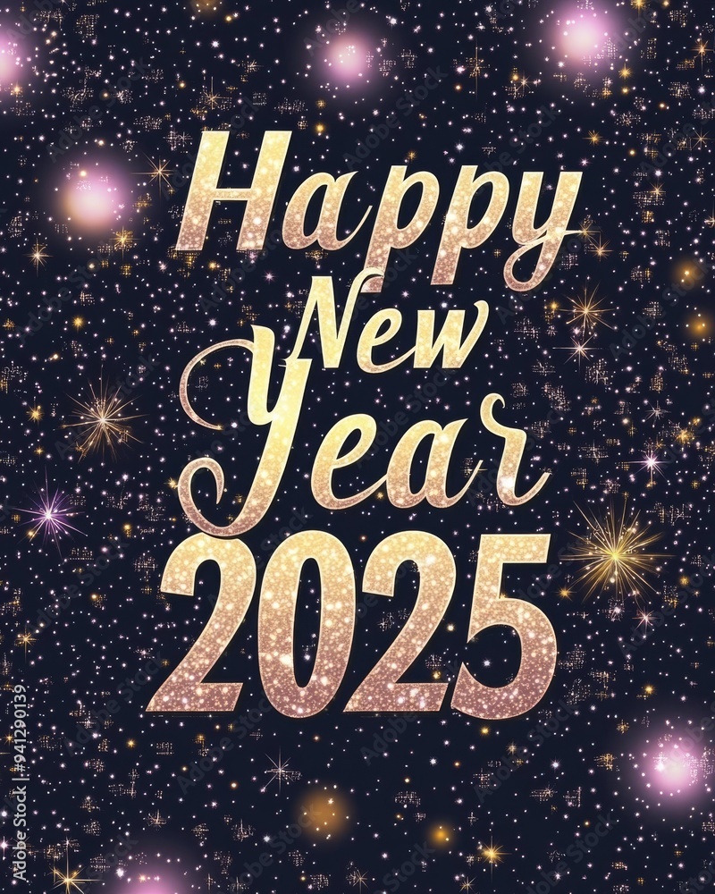 This card features calligraphy lettering Happy New Year 2025 Colorful Celebration, ideal for Holiday Greeting Cards, Party Invitations, and Festive Posters. This card features calligraphy lettering Happy New Year 2025 Colorful Celebration, ideal for Holiday Greeting Cards, Party Invitations, and Festive Posters.