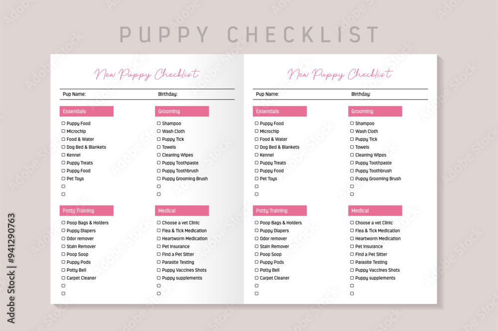 New Puppy Checklist KDP Interior