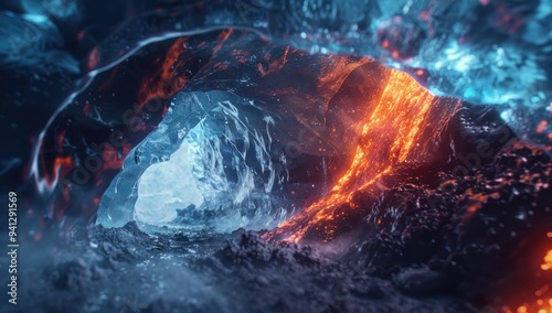 Wallpaper Mural Ice Cave and Lava Flow Torontodigital.ca