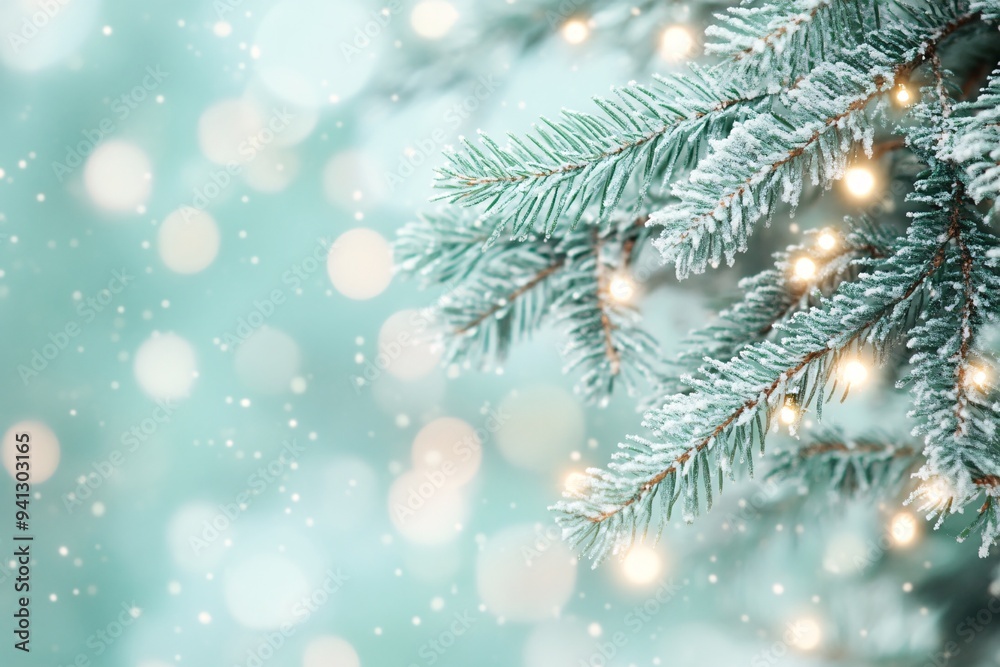 Christmas composition on a soft green background, decorated with ball pine branches and pinecones - for your greetings or text Christmas composition on a soft green background, decorated with ball pine branches and pinecones - for your greetings or text