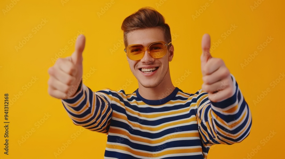 The man with thumbs up The man with thumbs up