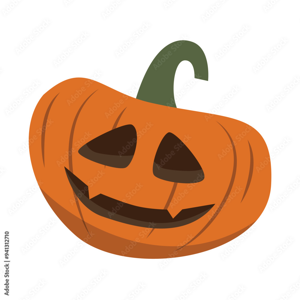 Carved Halloween Pumpkin with Candle Inside Carved Halloween Pumpkin with Candle Inside