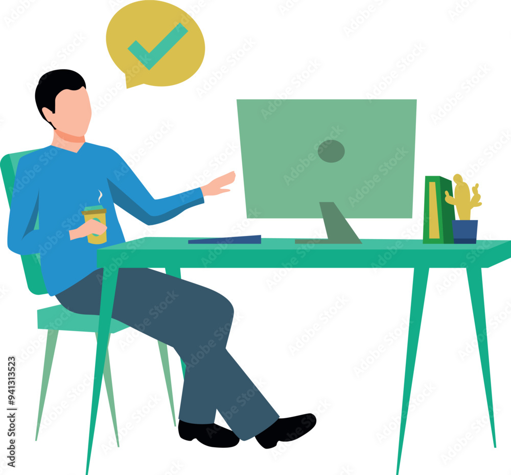 Guy is chatting online. Guy is chatting online.