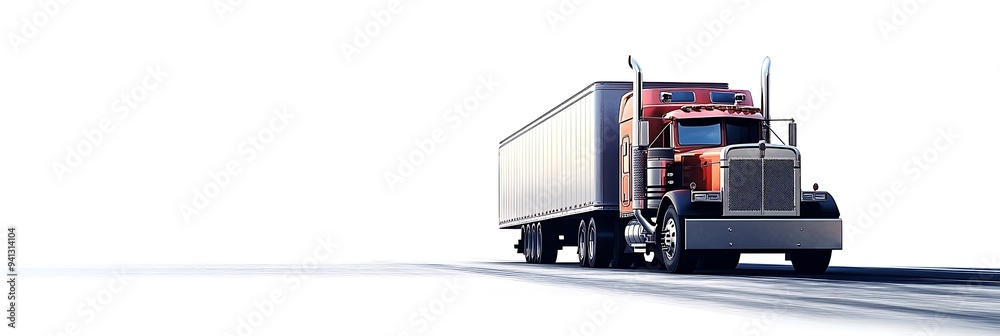 semi tractor trailer, plain on transparency background PNG semi tractor trailer, plain on transparency background PNG
