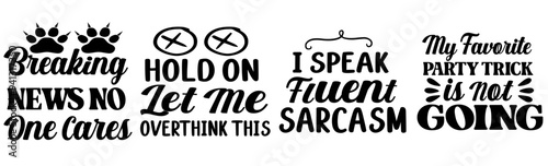 Vibrant Sarcastic Inscriptions, Calligraphy Collection Vector Illustration for Vouchers, Holiday Cards, Sticker